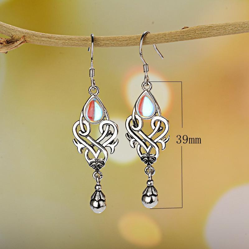 Celtic Rainbow Moonstone Earrings - Floral Fawna