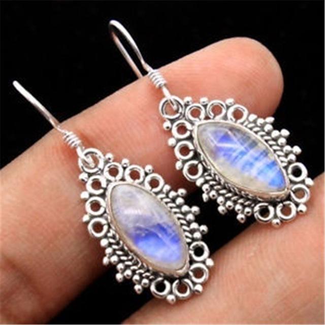 Classic Moonstone Earrings - Floral Fawna