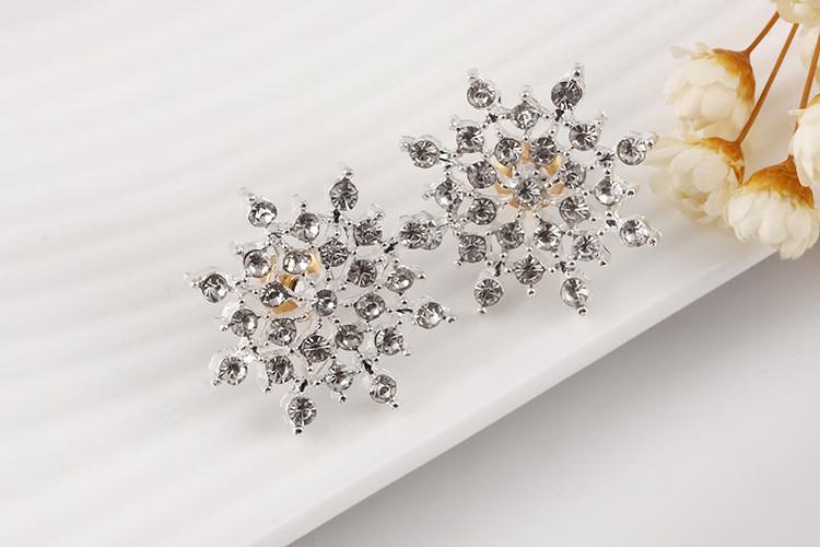 Crystal Stud Earrings Pair - Floral Fawna