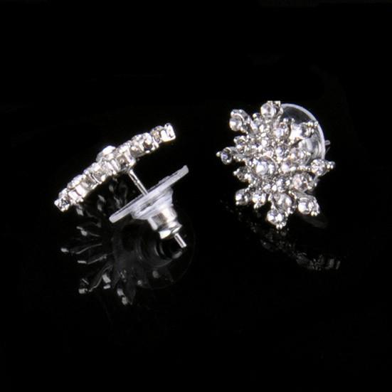 Crystal Stud Earrings Pair - Floral Fawna