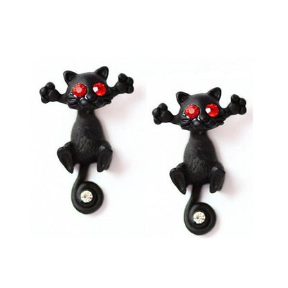 Cute Kitten Stud Earrings - Floral Fawna