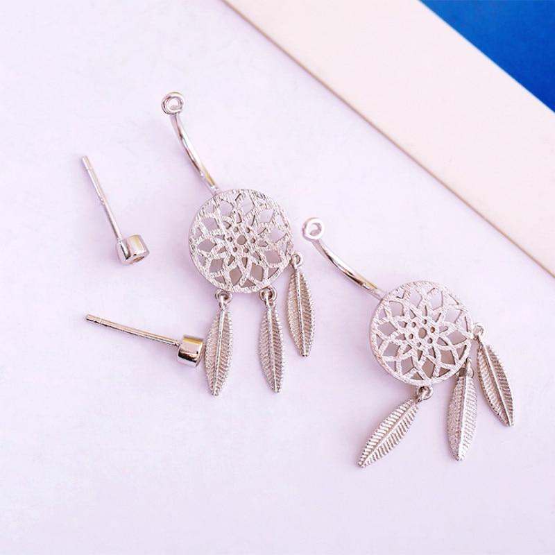 Dream Catcher Silver Earrings - Floral Fawna