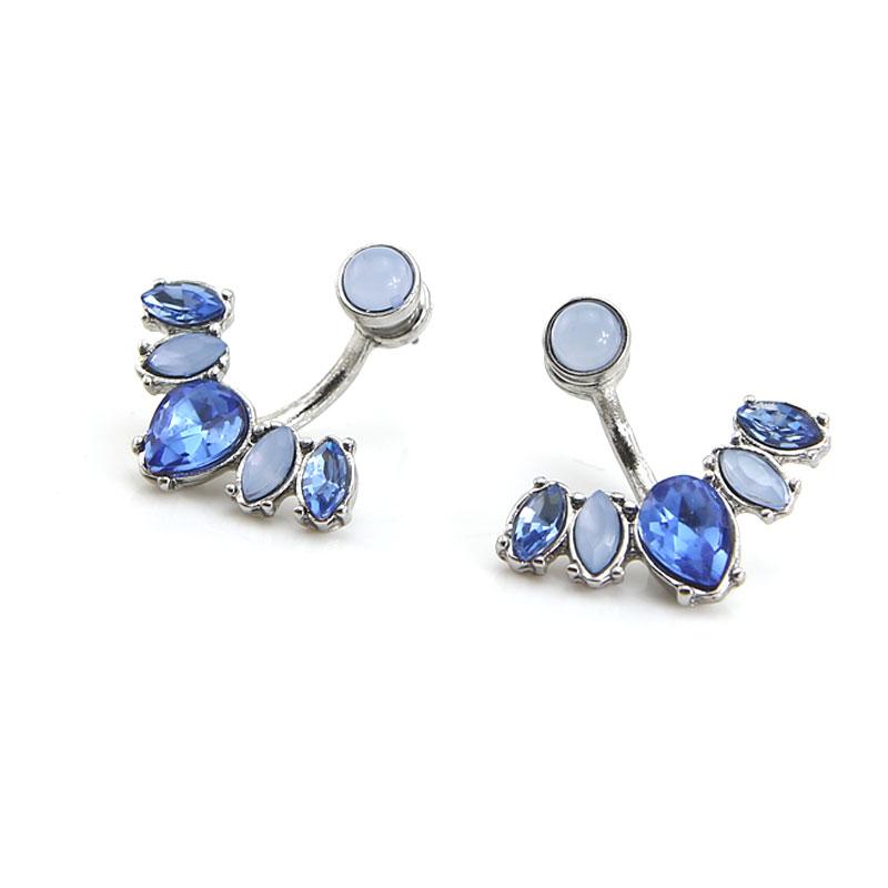 Elephant &amp; Blue Sea Crystals Earrings - Floral Fawna