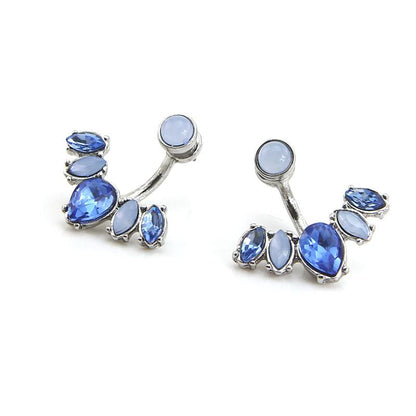 Elephant &amp; Blue Sea Crystals Earrings - Floral Fawna