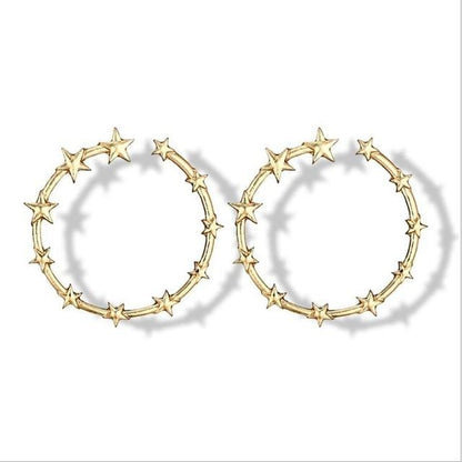 Eternity Stars Hoop Earrings - Floral Fawna