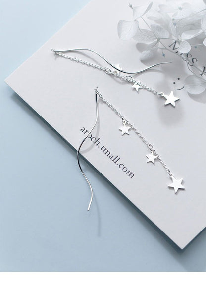 Falling Stars Silver Earrings - Floral Fawna