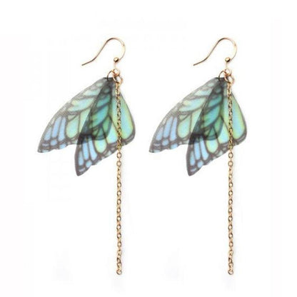 Faux Butterfly Wings Drop Earrings - Floral Fawna