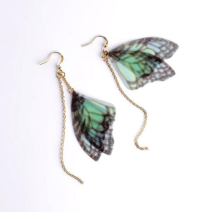 Faux Butterfly Wings Drop Earrings - Floral Fawna