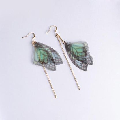 Faux Butterfly Wings Drop Earrings - Floral Fawna