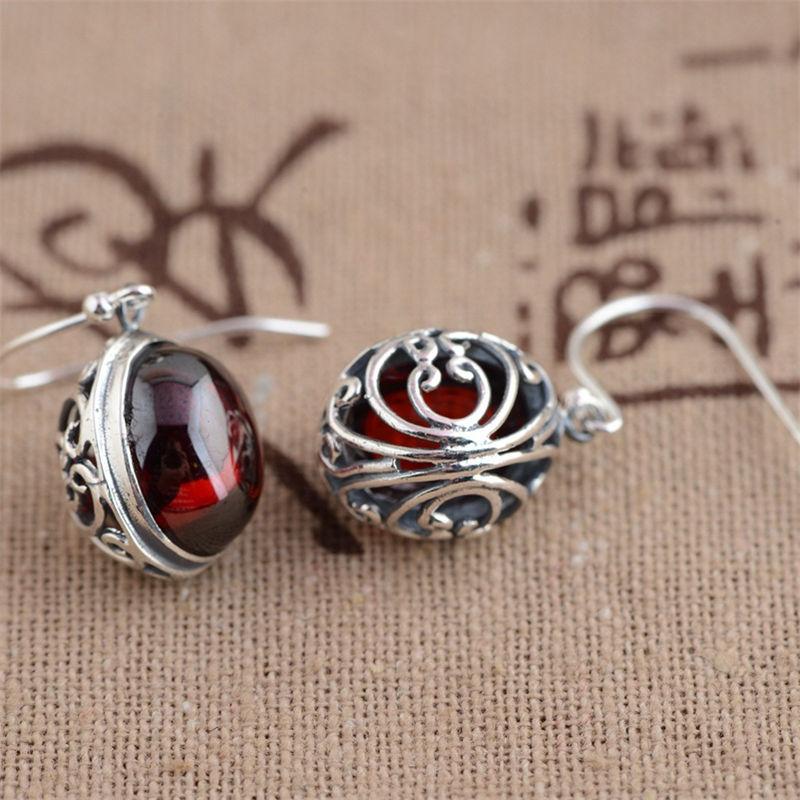 Fire Red Sterling Silver Earrings - Floral Fawna