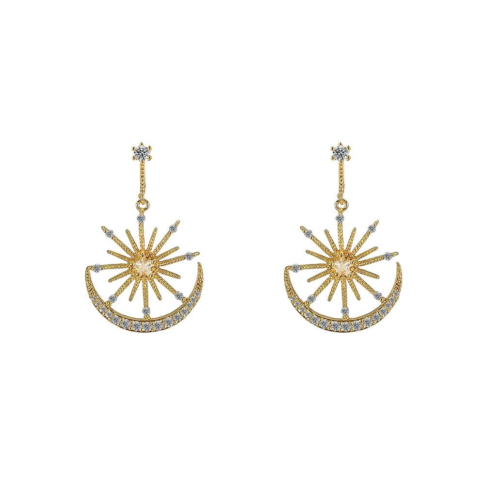 Geometric Sparkling Star Earrings - Floral Fawna