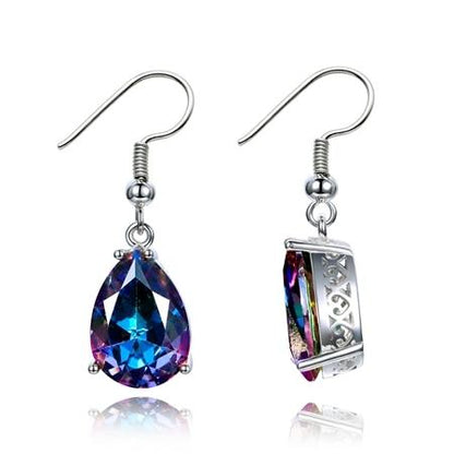 Iridescent Fire Crystal Earrings - Floral Fawna