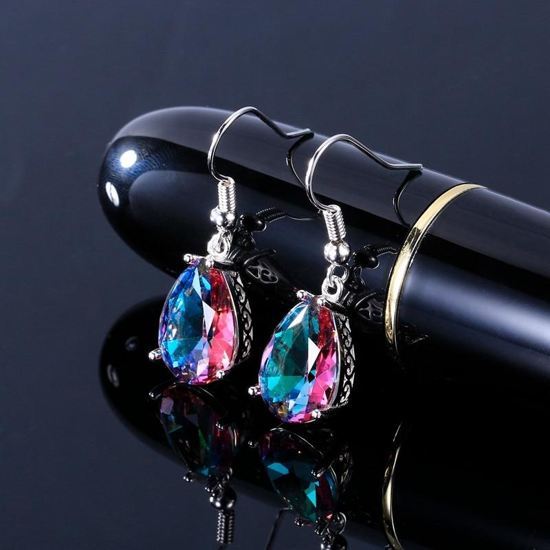 Iridescent Fire Crystal Earrings - Floral Fawna