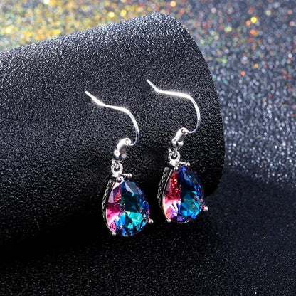 Iridescent Fire Crystal Earrings - Floral Fawna