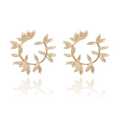 Leaf Wreath Round Earrings - Floral Fawna