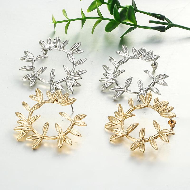 Leaf Wreath Round Earrings - Floral Fawna