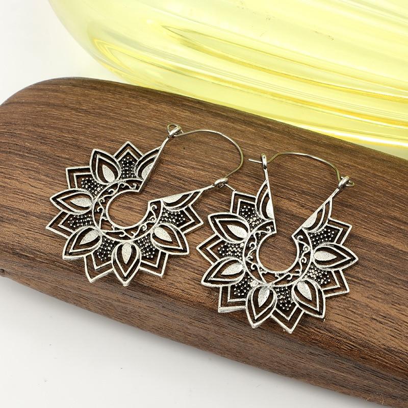 Lotus Blossom Hoop Earrings - Floral Fawna