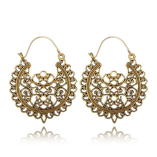 Lotus Blossom Hoop Earrings - Floral Fawna