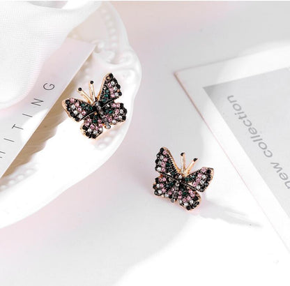 Lovely Butterfly Crystal Earrings - Floral Fawna