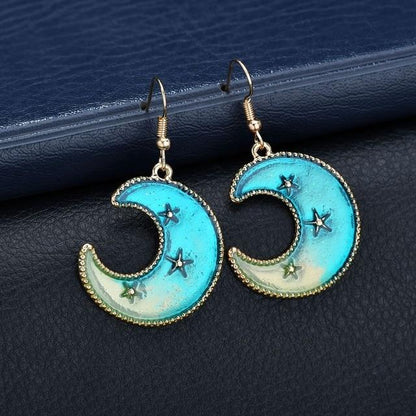 Majestic Celestial Moon Earrings - Floral Fawna