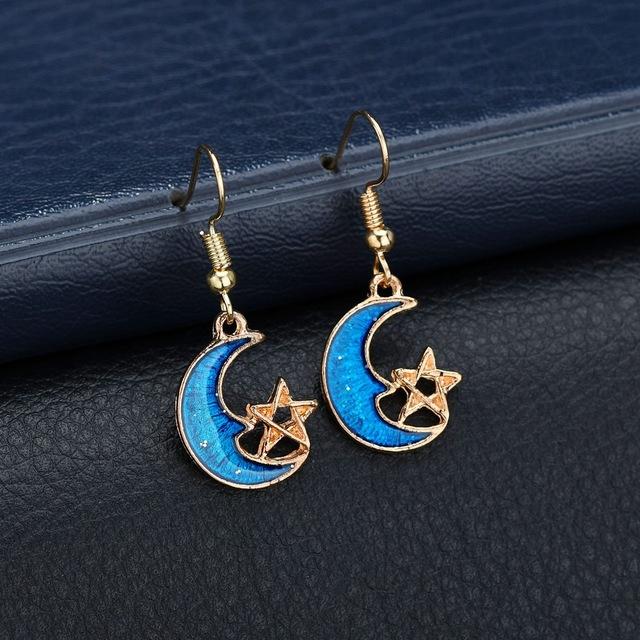 Majestic Celestial Moon Earrings - Floral Fawna