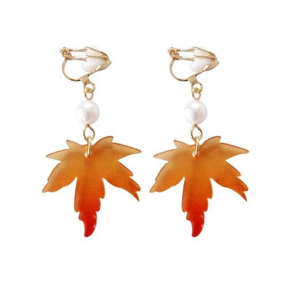 Maple Leaves Drop Earrings - Floral Fawna