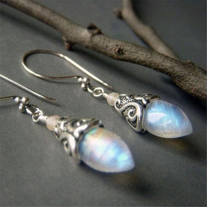 Mystic Moonstone Drop Earrings - Floral Fawna