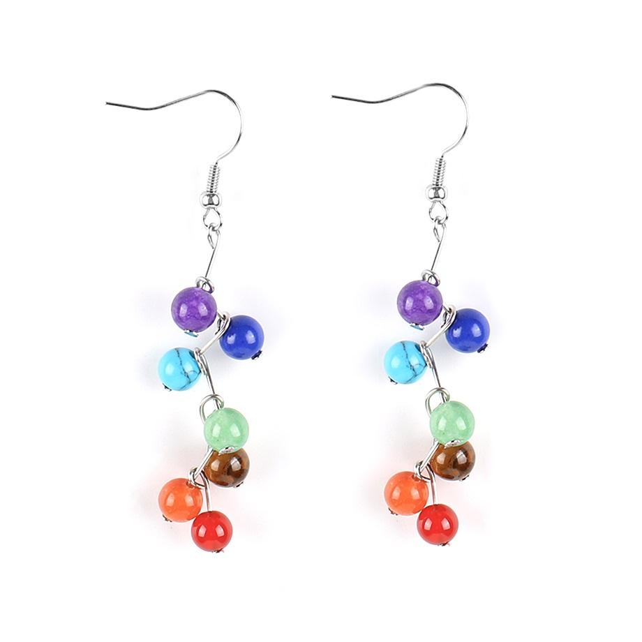 Natural Healing 7 Chakra Earrings - Floral Fawna