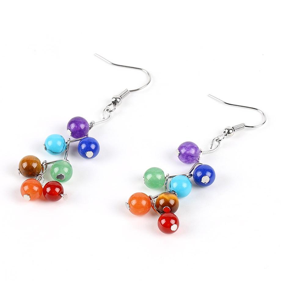 Natural Healing 7 Chakra Earrings - Floral Fawna