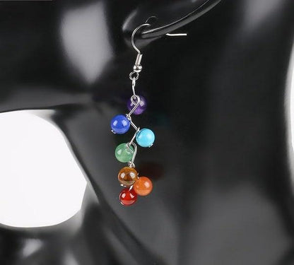 Natural Healing 7 Chakra Earrings - Floral Fawna