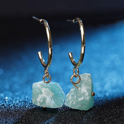 Natural Stone Quartz Earrings - Floral Fawna