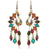 Peacock Crystal Earrings - Floral Fawna