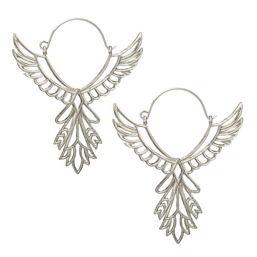 Phoenix Wings Hoop Earrings - Floral Fawna