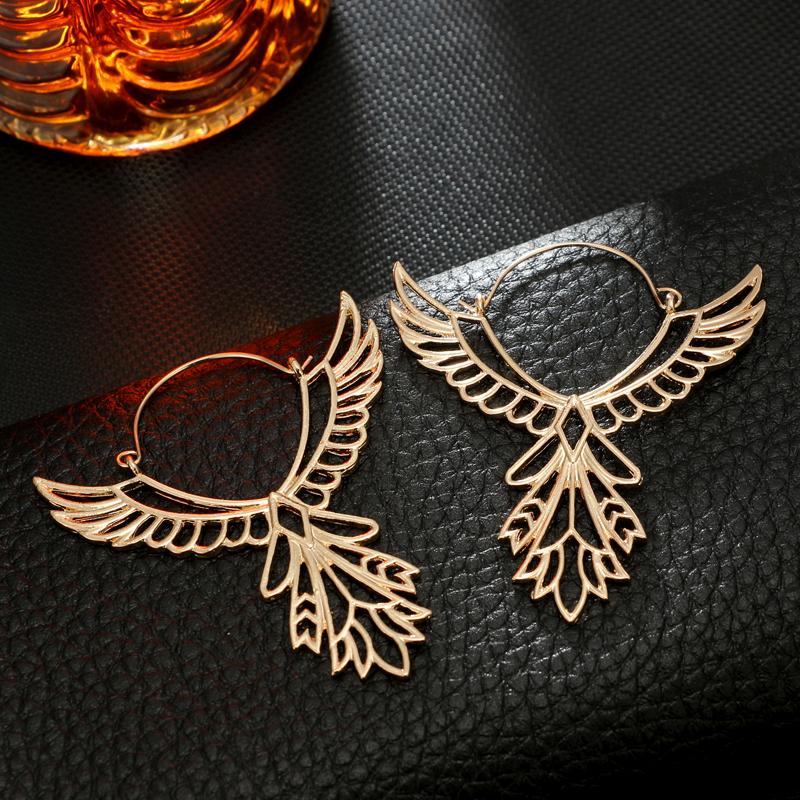 Phoenix Wings Hoop Earrings - Floral Fawna