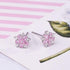 Pink Snowflake Silver Earrings - Floral Fawna