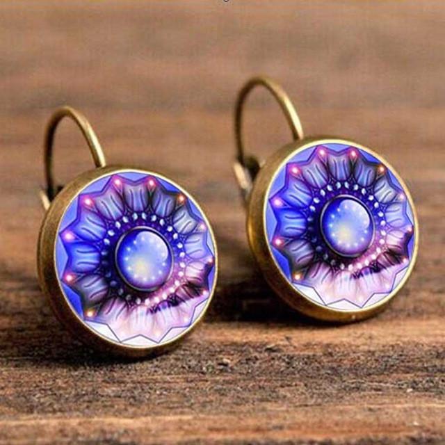 Retro Flower Patterns Stud Earrings - Floral Fawna