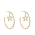 Star Hoop Earrings - Floral Fawna