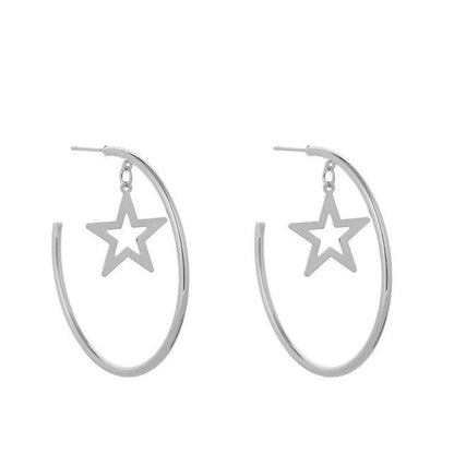 Star Hoop Earrings - Floral Fawna