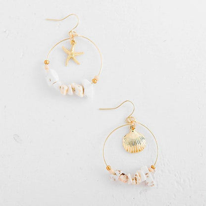 The Sea Goddess Earrings - Floral Fawna