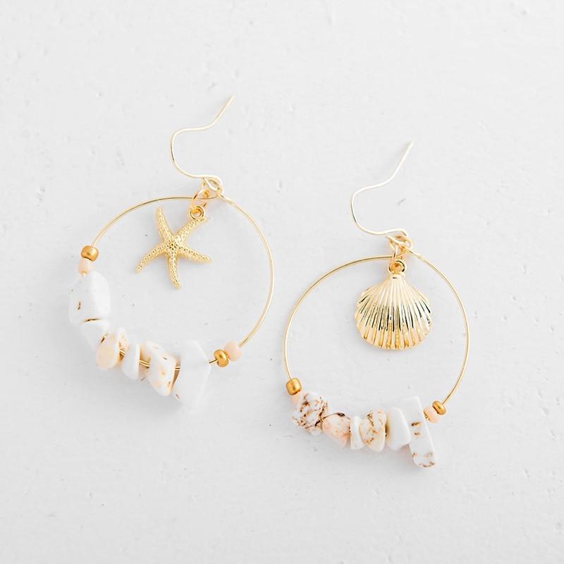 The Sea Goddess Earrings - Floral Fawna