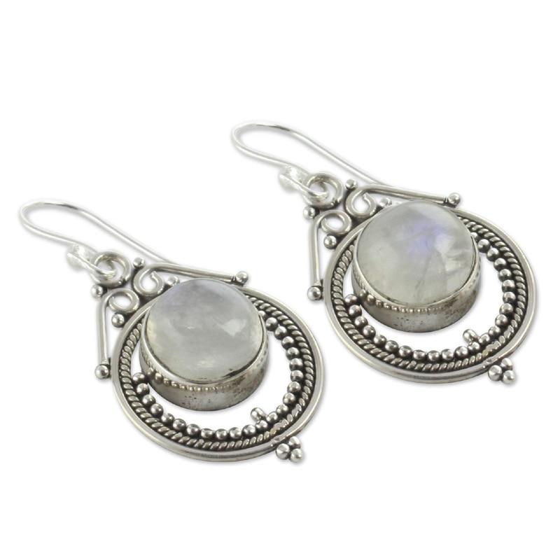 Timeless Beauty Moonstone Earrings - Floral Fawna