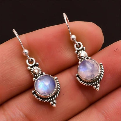 Vintage Style Moonstone Earrings - Floral Fawna
