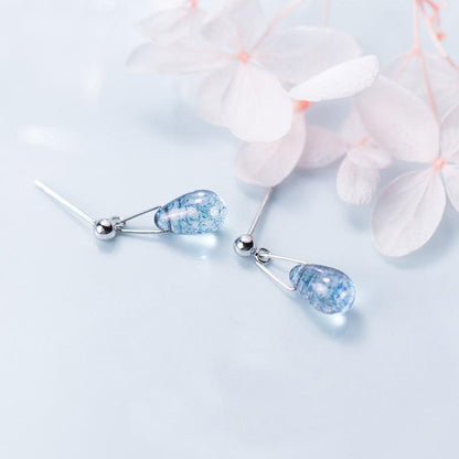 Water Drop Moonstone Earrings - Floral Fawna