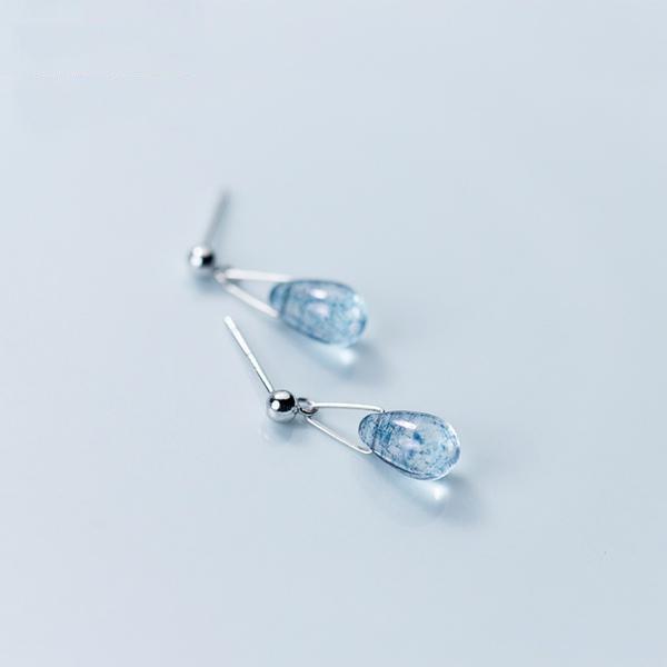 Water Drop Moonstone Earrings - Floral Fawna