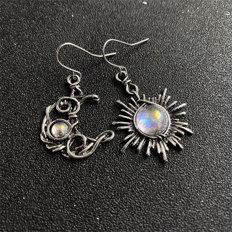 Sun and Moon Drop Earrings - Floral Fawna