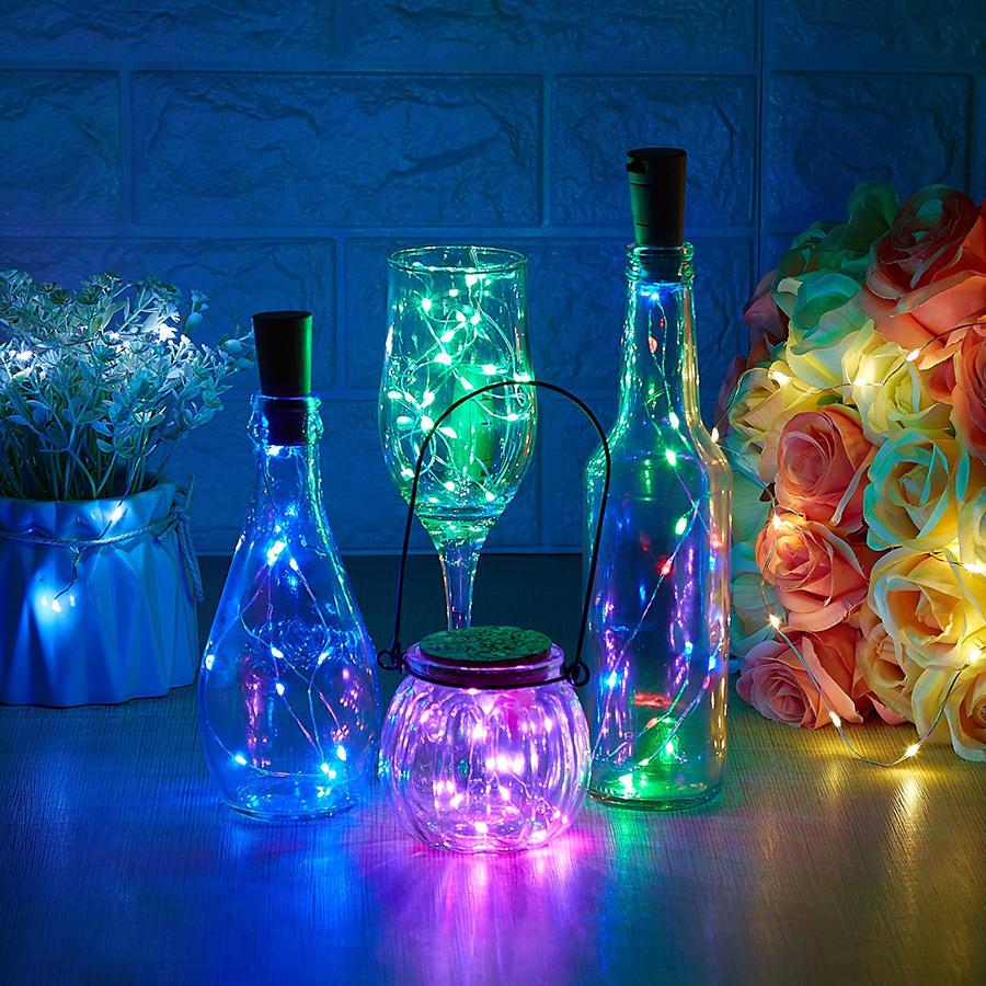 Fireflies in a Bottle Light String - Floral Fawna