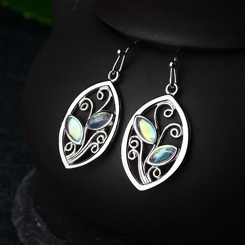 Forest Goddess Moonstone Earrings - Floral Fawna