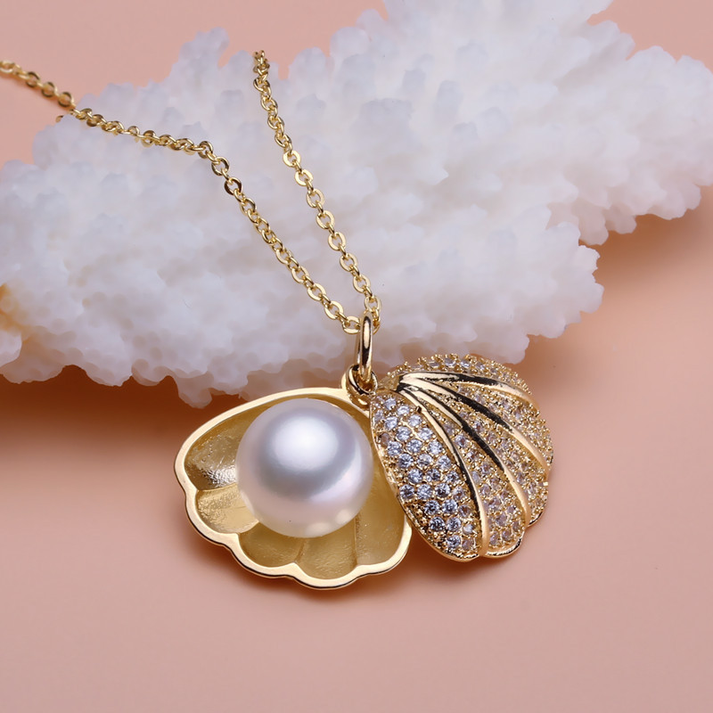 Pearly Shell Mermaid Necklace - Floral Fawna