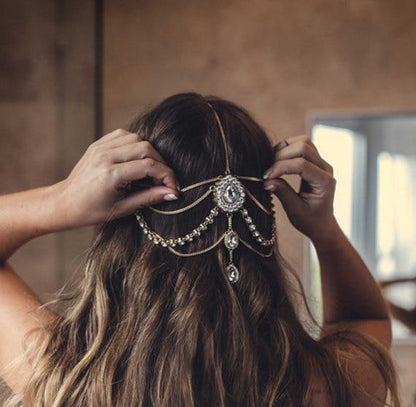 Bohemian Crystal Layer Hair Jewellery - Floral Fawna