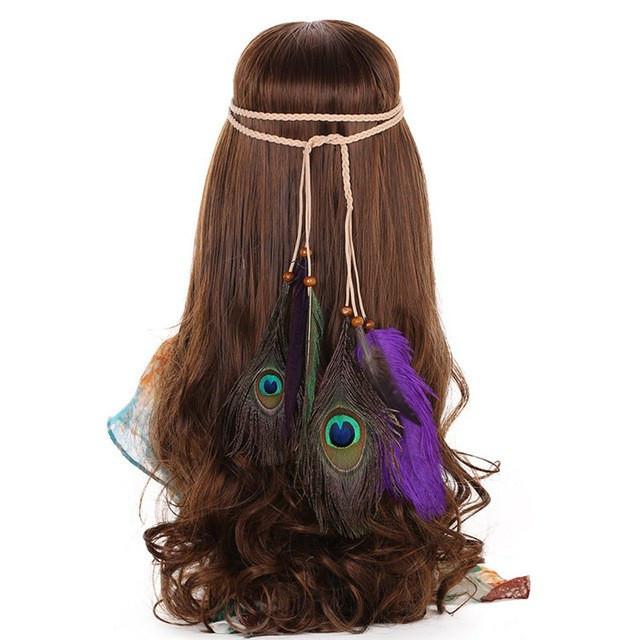 Boho Feathers Weave Hair Accessory - Floral Fawna